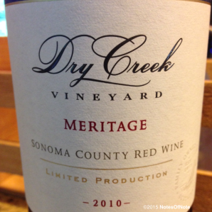 2010 Meritage, Dry Creek Vineyard, Sonoma, California, USA.